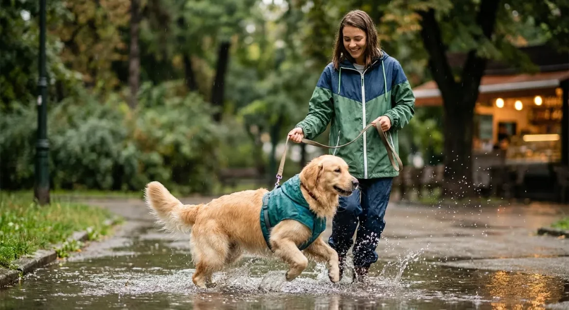 rainy day dog walks — Splish, Splash, Walk: Enjoying Rainy Day Dog Walks with Your Pup
